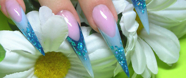 Креативное наращивание ногтей гелем френч